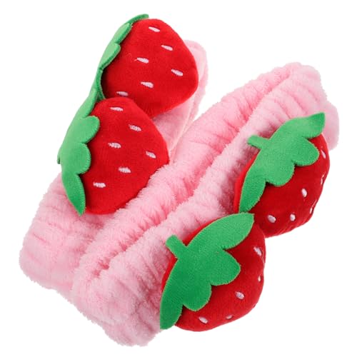CANIGHT 2st Erdbeer Stirnband Stirnbänder Für Mädchen Make-up-haarband Spa-stirnband Stirnband Mit Clips Erdbeerdekor Haarnadel-stirnband Gesichtshaarbänder Stirnband Damen Rosa Stoff CANIGHT 2st Erdbeer Stirnband Stirnbänder Für Mädchen Make-up-haarband Spa-stirnband Stirnband Mit Clips Erdbeerdekor Haarnadel-stirnband Gesichtshaarbänder Stirnband Damen Rosa Stoff von CANIGHT