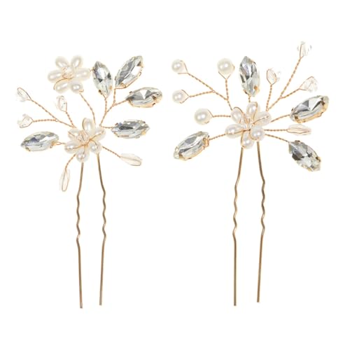 CANIGHT 2pcs Frauen Braut Haar Stück Kristall Blume Haarnadeln Hochzeit Haarnadel Haar Schmuck von CANIGHT
