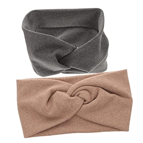 CANIGHT 2stücke Teiliges Breiter Elastischer Turban-haarbänder Für Damen Knotenförmig Für Yoga Sport Make-up Und Tägliche Aktivitäten Atmungsaktiv Und Schweißabsorbierend von CANIGHT