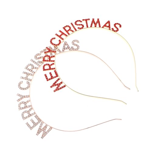 CANIGHT Elegantes Strass-haarband Frohe Weihnachten Stirnband Stilvolle Creolen Für Party Bühne Cosplay von CANIGHT