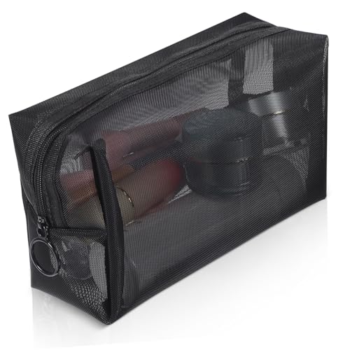 CANIGHT 3stücke Mesh Kosmetiktasche Für Reisen Transparente Makeup Organizer Für Toilettenartikel Makeup Pouch Und Kosmetik Zubehör Leicht Und Atmungsaktiv Für Damen Und Herren von CANIGHT