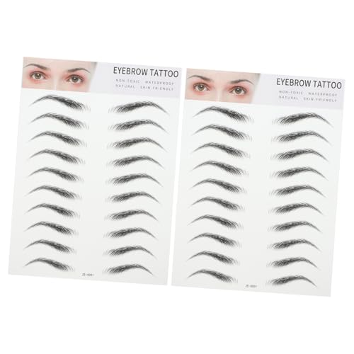 CANIGHT 2stücke Imitation Augenbrauen Aufkleber Für Männer Und Wasserdichte Haarähnliche Augenbrauen Transfer Sticker Einfach Zu Bedienen Langanhaltend Für von CANIGHT