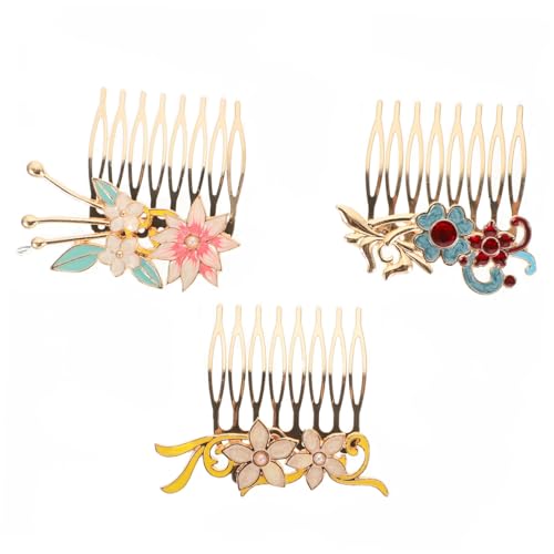 CANIGHT 3 Stück Blumen Haarspangen Einfach Damen Kopfschmuck Für Mädchen Hochzeit Frisur Schmuck von CANIGHT