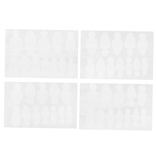 CANIGHT 4 Blätter French-nagel-silikonaufkleber Nagelformaufkleber Nagelkunstwerkzeuge French-maniküre-form French-tip-aufkleber Nagelabziehbilder Fingerformaufkleber von CANIGHT
