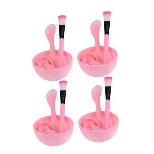 CANIGHT Selbstgemacht Gesichtsmaskenschüssel mit Pinsel Sprühflasche Löffel Reinigungsschwamm – 4 Stück Hautpflege Werkzeugset für Gesichtsmasken von CANIGHT