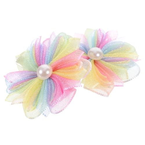 CANIGHT 4stücke Teiliges Bunte Blumen-haarclips Für Mädchen Süße Haarschmuck-accessoires Für Geburtstagsfeiern Und Cosplay Hochwertige Haarspangen Für Kurze Haare von CANIGHT