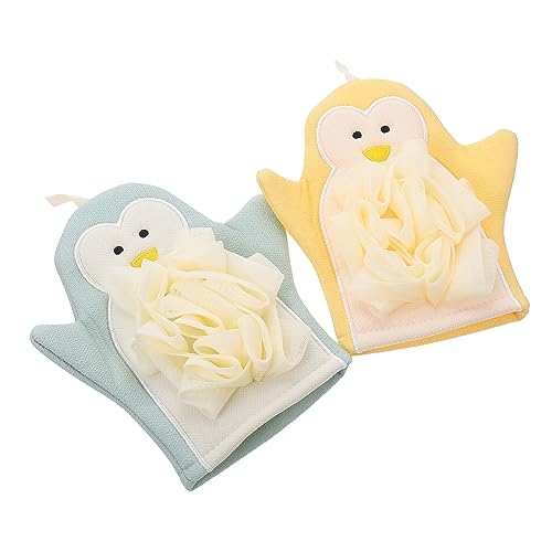 CANIGHT 4 Stück Cartoon-badehandschuhe Schwämme Für Den Körper Kinder Badetuch Haushaltsreinigungshandschuhe Badehandschuhe Für Tiere Saubere Körperlotion Säuglingsfäustlinge Handtuch von CANIGHT