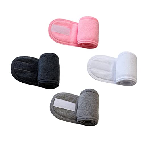 CANIGHT 4stücke Teiliges Haarband Für Damen Elastische Haargummis Schwarz Weiß Waschen Des Gesichts Yoga Und Make-up Leicht Anzulegen Und Waschbar von CANIGHT