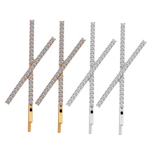 CANIGHT 4stücke Strass-haarspangen Für Damen Elegante Haarklammern Mit Sicherem Halt Für Hochzeiten Und Partys Aus Robustem Metall Gefertigt Rutschfest Für Haartypen Geeignet von CANIGHT
