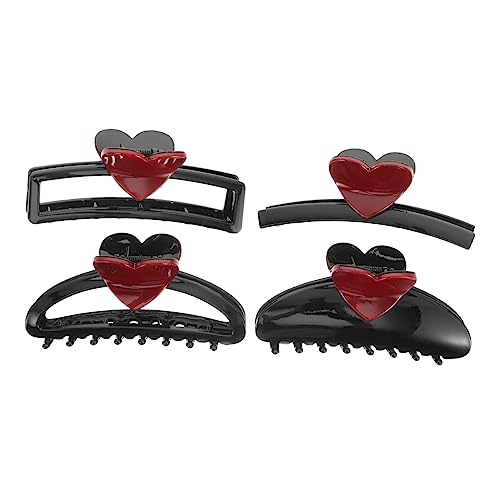 CANIGHT 4 Stück Herz Haarklammern Damen Haarspangen aus Robustem Kunststoff für Tägliches Styling für Dünnes Haar Rutschfest und Farbecht CANIGHT 4 Stück Herz Haarklammern Damen Haarspangen aus Robustem Kunststoff für Tägliches Styling für Dünnes Haar Rutschfest und Farbecht von CANIGHT