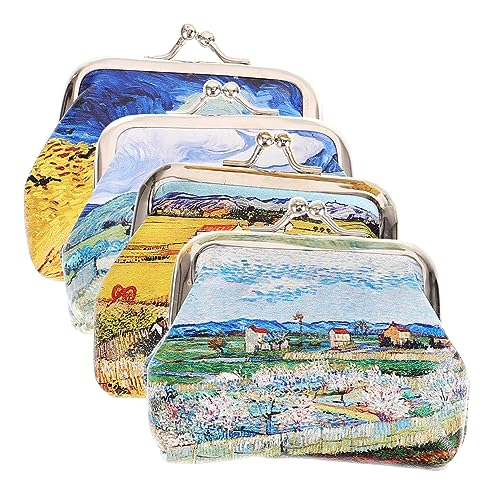 CANIGHT 4stücke Kosmetiktasche Für Tragbare Geldbörse Für Handy Münzen Und Schreibwaren Stilvoller Aufbewahrungsbeutel Für Täglichen Gebrauch von CANIGHT