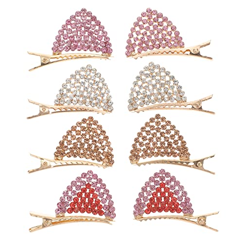 CANIGHT 4paare Rhinestone Katzenohren Haarspangen Haarschmuck Für Mädchen Für Halloween Cosplay Geburtstagsfeiern Und Fotoshootings in Gemischt Weiß Und Champagner von CANIGHT