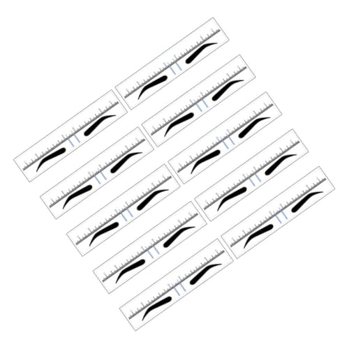 CANIGHT 50 Stück Augenbrauen-schablonen Augenbrauen-lineal Augenbrauen-formungs-lineal Einweg-aufkleber Für Präzise Positionierung von CANIGHT