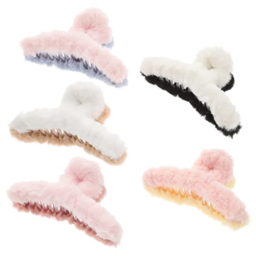 CANIGHT Plüsch-haarspange Flauschige Kieferklammern Pelzige Haarklammern Haar-accessoires Für Damen Rutschfeste Klammern Kopfschmuck Für Damen von CANIGHT