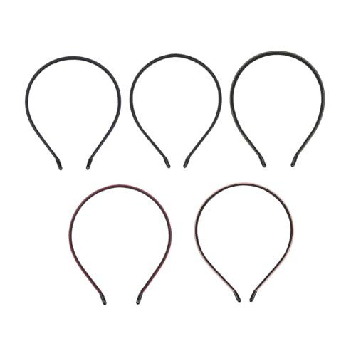 CANIGHT 5er Satz Dünne Leder-stirnbänder Einfarbig Für Damen Tägliche Nutzung Und Partys Leder-haarreifen Mit Glatter Oberfläche Und Robustem Material von CANIGHT