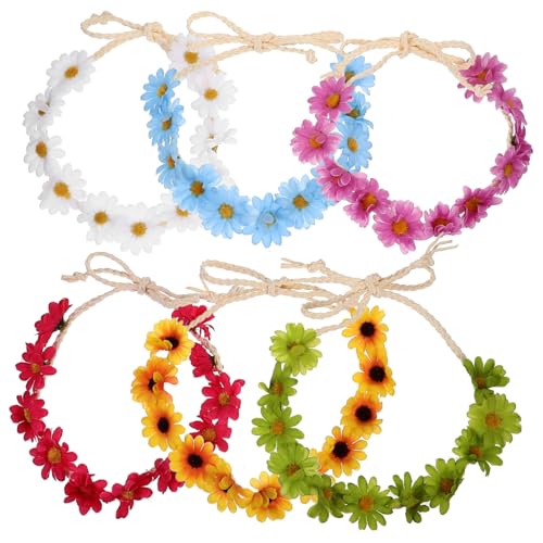 CANIGHT 6stücke Bohemian Blumenkopfschmuck Teiliges Sonnenblumen-haarband Für Frauen Und Mädchen Für Hochzeiten Partys Und Besondere Anlässe Hautfreundlich Langlebig Stilvoll von CANIGHT