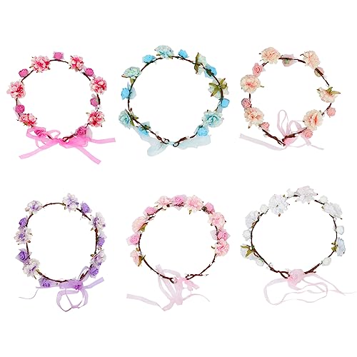 CANIGHT 6stücke Teiliges Blumenhaarbande Für Mädchen Haaraccessoires Mit Simulation Blumen Für Hochzeiten Partys Und Fotoshootings von CANIGHT
