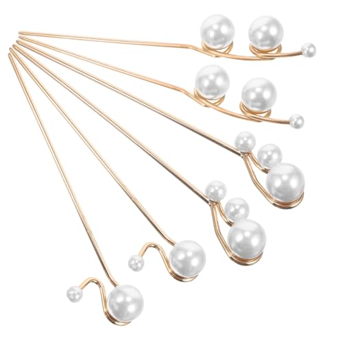 CANIGHT 6 Stück Perlen Haarnadel, Perlen Haarstäbchen, Haarknoten Stick, Perlen Haarstab, Haarstäbchen Für Frauen, Haarstäbe Für Frauen, Haargabeln, Chinesische Haarnadel, Perlen von CANIGHT