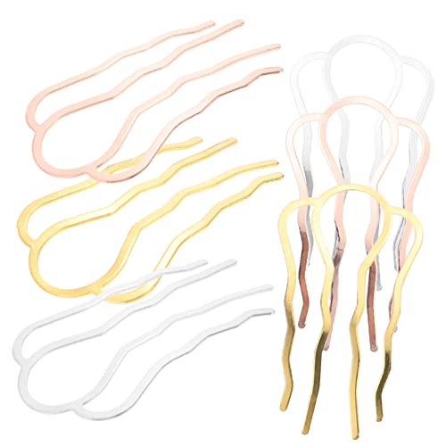 CANIGHT Seiten Haarkämme Aus Metall Lange Haarspangenkämme Haarspangen Für Frauen Glatte Oberfläche Wellenförmiges Design Haarstyling-tool von CANIGHT