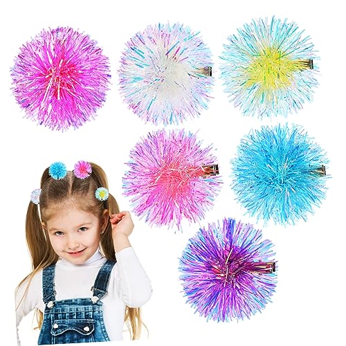 CANIGHT Niedliche Haar-accessoires – 6er-pack Haarspangen Mit Leuchtendem Seidendesign Haarspangen Für Damen Holografisches Haar von CANIGHT