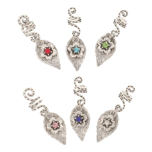 CANIGHT 6stücke Teiliges Dreadlocks Haarschmuck Dreadlock Haarringe Mit Einzigartigen Anhängern Robuste Zöpfe Haarschmuck Für Festivals Und Partys von CANIGHT