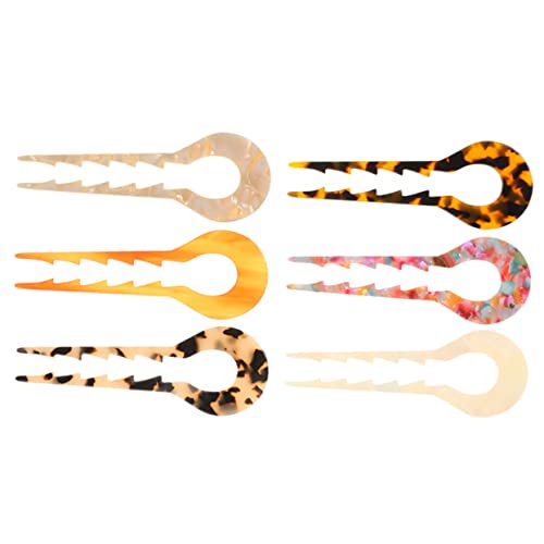 CANIGHT Retro-haarstäbe 6-teiliges Acetat-haarnadel-set Für Frauen Haar-accessoire-kollektion von CANIGHT