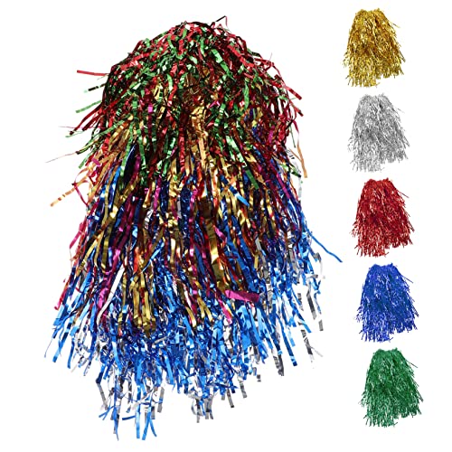 CANIGHT 6stücke Bunte Folien-tinsel-party-wigs Unisex Perücken Für Kostümpartys Cosplay Feiertage Vielseitige Wiederverwendbare Fake- Für Und von CANIGHT
