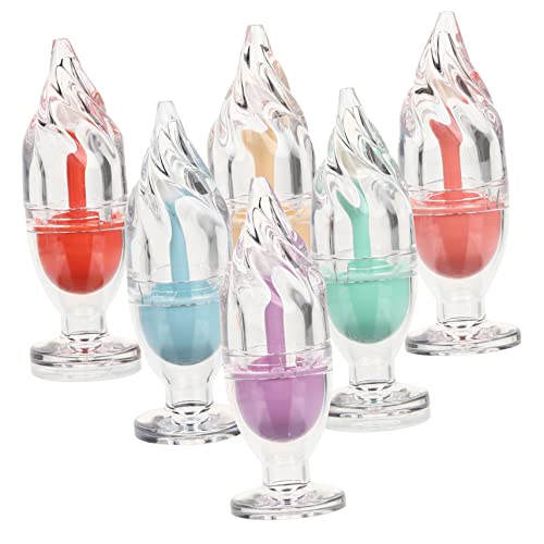 CANIGHT 6stücke Eiscreme Tuben Lip Balm Behälter Leckfreie Lippenpflege-flaschen Kompakte Und Tragbare Kosmetik-tools Für Verschiedene Lippenfarben von CANIGHT