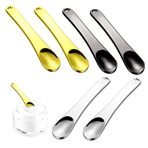 CANIGHT 6stücke Kosmetikspatel Aus Wiederverwendbare Gesichtspflege-löffel Für Cremes Und Make-up Praktisch Leicht Und Für Saubere Anwendung von CANIGHT