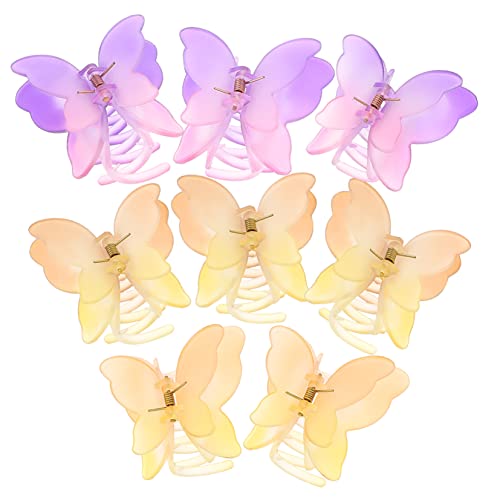 CANIGHT 8 Stück Schmetterlings-haarspangen Für Frauen Pastellfarbene Haarspangen Schmetterlingsform Haar-accessoires Für Dünnes Haar von CANIGHT