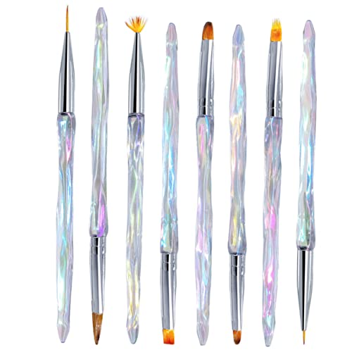 CANIGHT 8Stücke Teiliges Nagelkunst Pinselset für Maniküre Präzise und Malpinsel für DIY Nageldesign für Salon und Zuhause Langlebig und Benutzerfreundlich von CANIGHT
