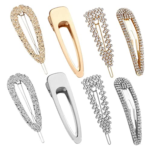 CANIGHT 8 Stück Strass Haarspangen Für Mädchen Frauen Haarschmuck Mit Kristallen Flexibel Rutschfest von CANIGHT