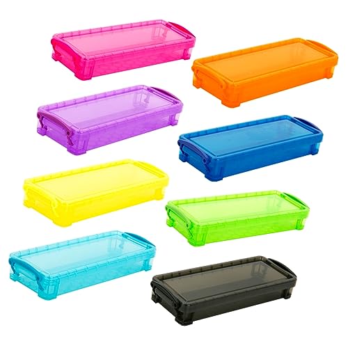 CANIGHT 8 Stücke Bunte Schreibwaren Box Große Kapazität Bleistift Fall Lagerung Organizer von CANIGHT