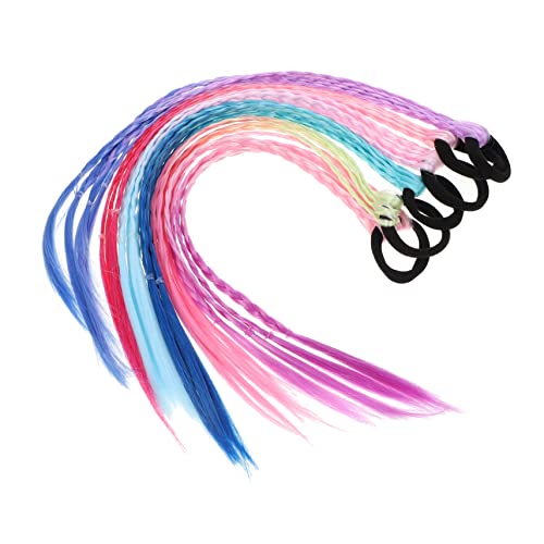 CANIGHT Bunte Perückenzöpfe Haargummis Pferdeschwanzhalter Haarschmuck Für Mädchen Jungen Und Mädchen Haarverlängerungen Haaroptik Leicht Zu Ändernde Frisur von CANIGHT