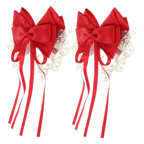 CANIGHT 2 Süße Haarschleifen Für Damen Haarschleifen Mit Anclipsen Haarbandspange Aus Metallmaterialien Haarspangen Zum Anclipsen Für Damen von CANIGHT