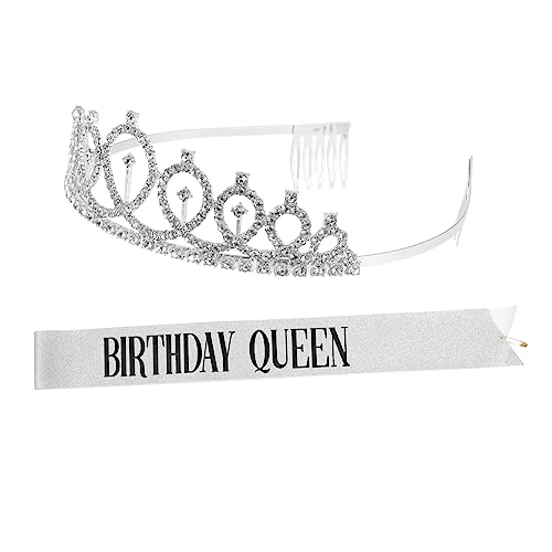 CANIGHT 1 Set Von Dekorativen Schultergurten Mit Geburtstagskrone Für ädchen Party Kostü Accessoires Für Geburtstagsfeiern Festliche Gürtel Für Besondere Anlässe von CANIGHT
