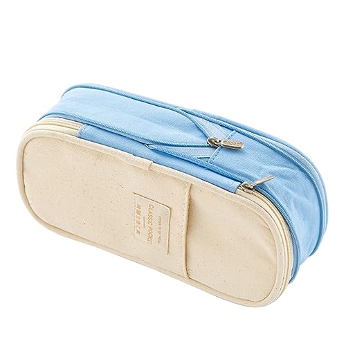 CANIGHT Einfaches Federmäppchen Mit Großem Fassungsvermögen Für Aufbewahrung Von Schreibwaren Stiften Und Zubehör Tragbares Design Mit Griff Und Leichte Reißverschlusssicherung von CANIGHT