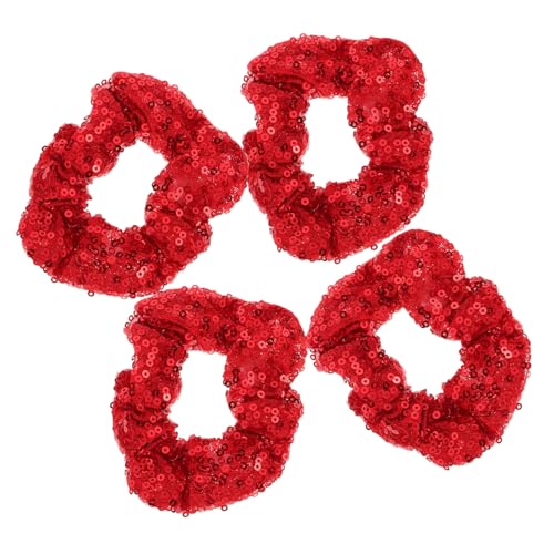 CANIGHT 4stücke Glitzer Haarbänder Für Junge Mädchen Weihnachts-haargummis Elastische Scrunchies Für Partys Und Tägliche Frisuren Bequem Und Langlebig von CANIGHT