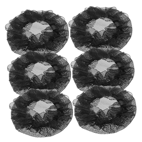 CANIGHT Elegante Dekorative Haarnetze Für Damen 6er-pack Dehnbare Dutt-haarnetze Ballett-dutt-netze Elastisch Netz Für Tänzerinnen Und Skater von CANIGHT