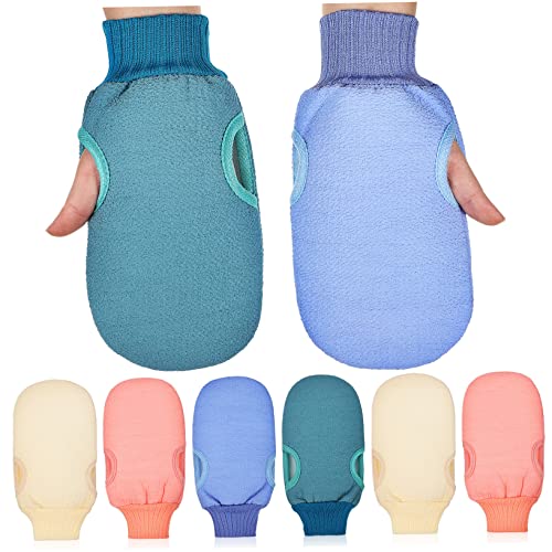 CANIGHT 8er Packung Peeling-duschhandschuhe Für Körperpeeling Badefäustlinge Für Damen Und Herren von CANIGHT