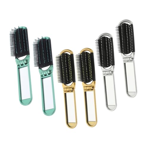 CANIGHT Faltbare Haarbürste Reise-haarbürste Mit Mini-spiegel Entwirrungsbürste Kompakt Für Damen Robuste Materialien von CANIGHT