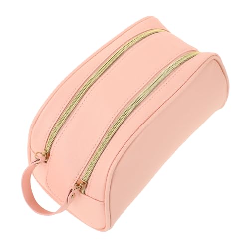 CANIGHT Frauen Kosmetik Tasche Handliche Toilettentasche Für Reisen Große Kapazität Für Make-up Pflegeprodukte Und Mehr Stylisches Design Zartem Rosé von CANIGHT