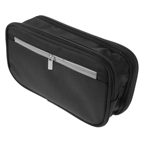 CANIGHT Großer Kapazitäts-federmäppchen Schwarz Dreilagiges Tragbares Stiftetui Für Stifte Bleistifte Und Kleine Schreibwaren Für Schule Büro Und Unterwegs von CANIGHT