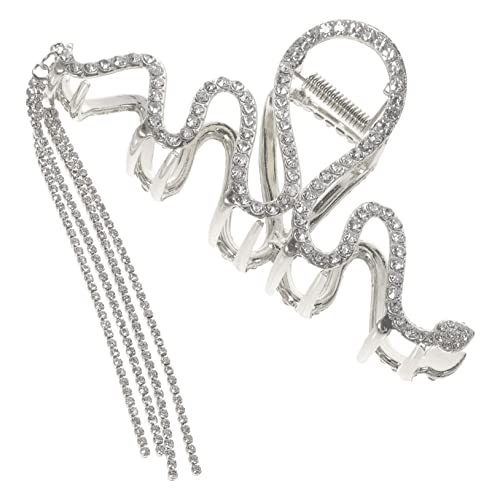 CANIGHT Haarklammer Groß Schlangenform Metall Mit Strass Und Quaste Haarclips Für Damen Haarspangen Für Dicke Haare von CANIGHT