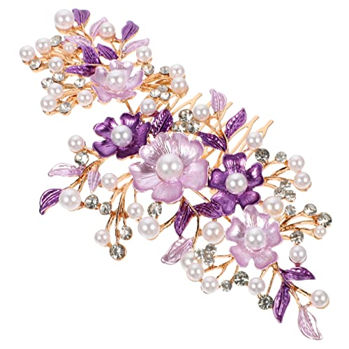 CANIGHT Blumen-haarkamm-clip Für Hochzeit Perlen-haarschmuck Mit Kristall Dekorativer Kopfschmuck Für Damen von CANIGHT