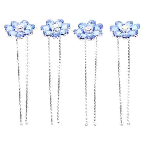 CANIGHT 4stücke Blüten-rhinestone Haarspangen U-förmige Haarnadeln Für Brautschmuck Haaraccessoires Für Hochzeiten Und Anlässe von CANIGHT
