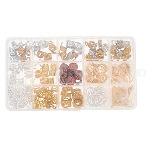 CANIGHT Haarschmuck Für Zöpfe 169 Stück Legierung Flechtperlen Dreadlock-ring Haarmanschetten Filigraner Schlauch CANIGHT Haarschmuck Für Zöpfe 169 Stück Legierung Flechtperlen Dreadlock-ring Haarmanschetten Filigraner Schlauch von CANIGHT