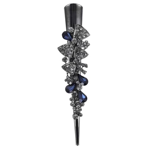 CANIGHT Elegante Haarspangen für Damen große Haarnadel mit Strasssteinen feine dicke Haarspange Haar-Accessoire für den Abschlussball stabile Krallenklammer aus Metallhorn CANIGHT Elegante Haarspangen für Damen große Haarnadel mit Strasssteinen feine dicke Haarspange Haar-Accessoire für den Abschlussball stabile Krallenklammer aus Metallhorn von CANIGHT