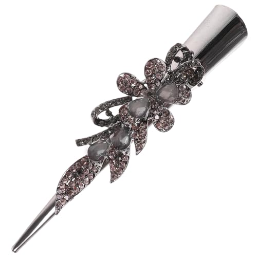 CANIGHT Haarspange Damen Mit Strasssteinen Und Entenschnabel Rutschfeste Krokodilklemme Retro-haarklammer Für Feines Und Dichtes Haar von CANIGHT