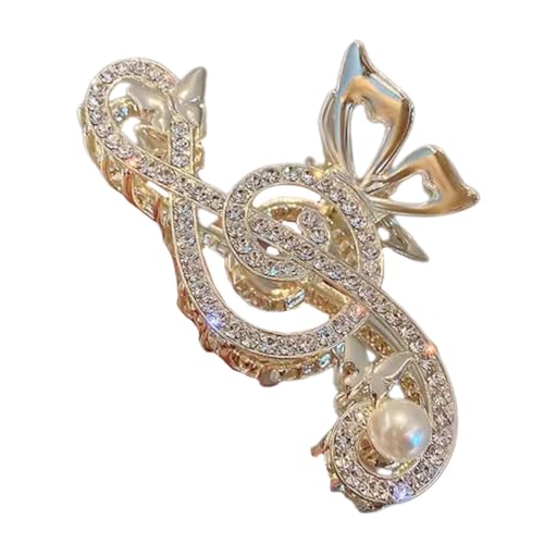 CANIGHT Haarspange Mit Musiknote Aus Metall Funkelnde Haarspangen Für Damen Haarschmuck Mit Musiknote von CANIGHT